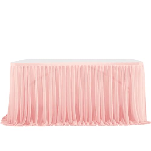 CSHWXY Tischrock, plissierter Tischumfang, Geburtstagsfeier, Hochzeitsdekoration, Rüschenrand, elastischer dünner Gaze-Tischrock aus Tüll, Farbe 8, 8 Fuß 243 cm x 77 cm CSHWXY Tischrock, plissierter Tischumfang, Geburtstagsfeier, Hochzeitsdekoration, Rüschenrand, elastischer dünner Gaze-Tischrock aus Tüll, Farbe 8, 8 Fuß 243 cm x 77 cm von CSHWXY