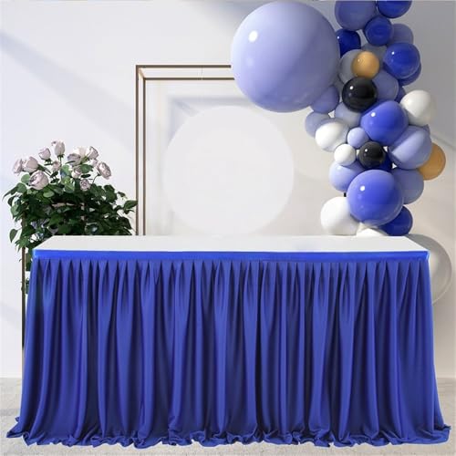 CSHWXY Tischrock für Geburtstagsfeiern, Dekoration, Schild für Desserts, Umfang, Hochzeitskonferenz, Party-Dekoration, Blau, 4FT 78X122cm CSHWXY Tischrock für Geburtstagsfeiern, Dekoration, Schild für Desserts, Umfang, Hochzeitskonferenz, Party-Dekoration, Blau, 4FT 78X122cm von CSHWXY