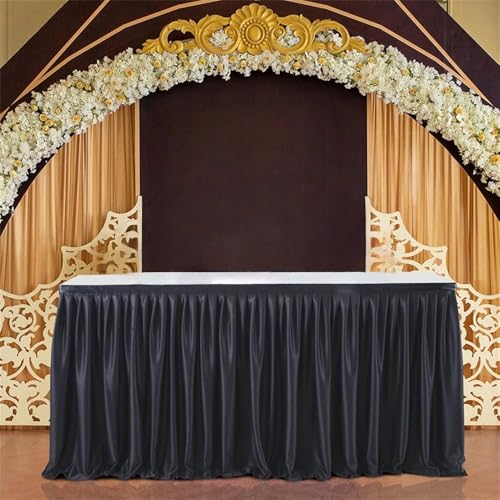 CSHWXY Tischrock für Geburtstagsfeiern, Dekoration, Schild im Dessertumfang, Hochzeitskonferenz, Party-Dekoration, Schwarz, 4FT 78X122cm CSHWXY Tischrock für Geburtstagsfeiern, Dekoration, Schild im Dessertumfang, Hochzeitskonferenz, Party-Dekoration, Schwarz, 4FT 78X122cm von CSHWXY