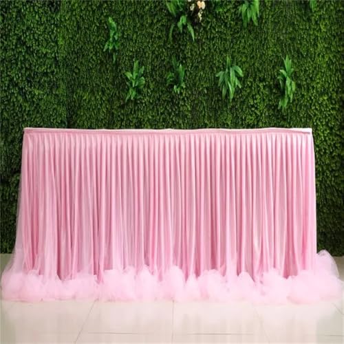 CSHWXY Weiße Tüll-Tutu-Tischröcke für rechteckige Tische, Hochzeitstischdecken für Geburtstagsparty-Dekor, Rosa und Pink, L 2,7 m x H 76,2 cm CSHWXY Weiße Tüll-Tutu-Tischröcke für rechteckige Tische, Hochzeitstischdecken für Geburtstagsparty-Dekor, Rosa und Pink, L 2,7 m x H 76,2 cm von CSHWXY