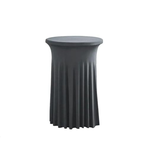 Cocktail-Tischdecke im Rock-Stil, elegant, für gewerbliche Meeting-Bars, rund, elastisch, Weiß, 80 cm rund, 110 cm hoch von CSHWXY