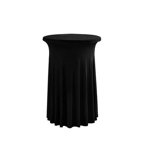 Cocktail-Tischdecke im Rock-Stil, elegant, für gewerbliche Meeting-Bars, rund, elastisch, Weiß, 80 cm rund, 110 cm hoch von CSHWXY