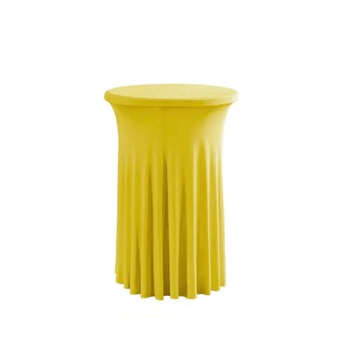 Cocktail-Tischdecke im Rock-Stil, elegant, für gewerbliche Meeting-Bars, rund, elastisch, weiß, 80 cm rund, 110 cm hoch von CSHWXY