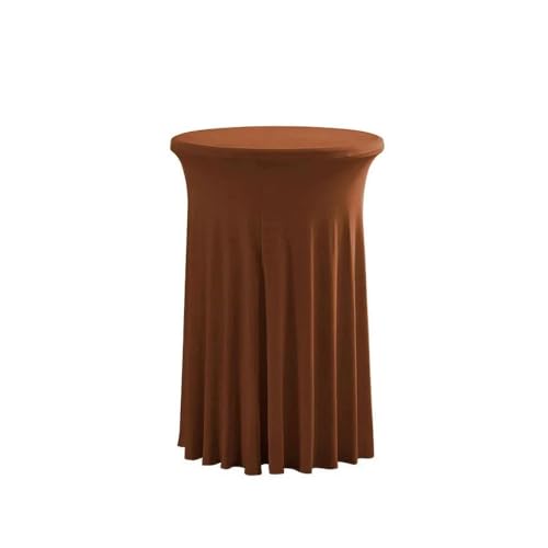 Cocktail-Tischdecke im Rock-Stil, elegant, für kommerzielle Meeting-Bars, rund, elastisch, Weiß, 80 cm rund 110 cm H von CSHWXY
