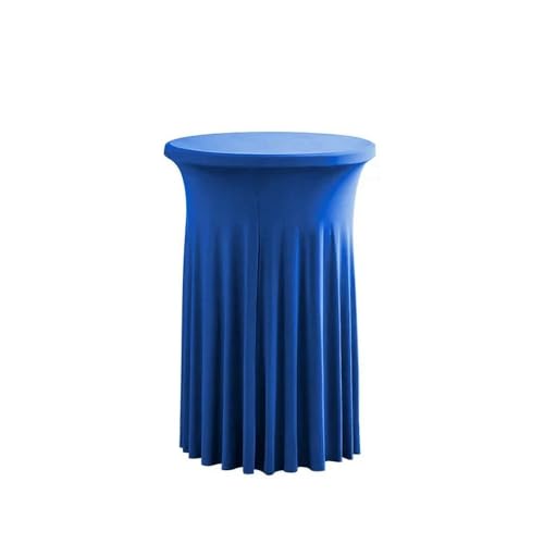 Cocktail-Tischdecke im Rock-Stil, elegant, rund, elastisch, für gewerbliche Meetings und Bars, Weiß, 60 cm rund, 110 cm hoch von CSHWXY