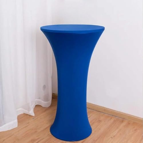 Hochzeitsdekoration, Spandex, für hohe Bar, runder Sockel, Cocktail-Tischdecke, elastischer Stretchbezug, Geburtstagsfeier, Hotel, Urlaub, Blau, 80 cm rund 110 cm H Hochzeitsdekoration, Spandex, für hohe Bar, runder Sockel, Cocktail-Tischdecke, elastischer Stretchbezug, Geburtstagsfeier, Hotel, Urlaub, Blau, 80 cm rund 110 cm H von CSHWXY