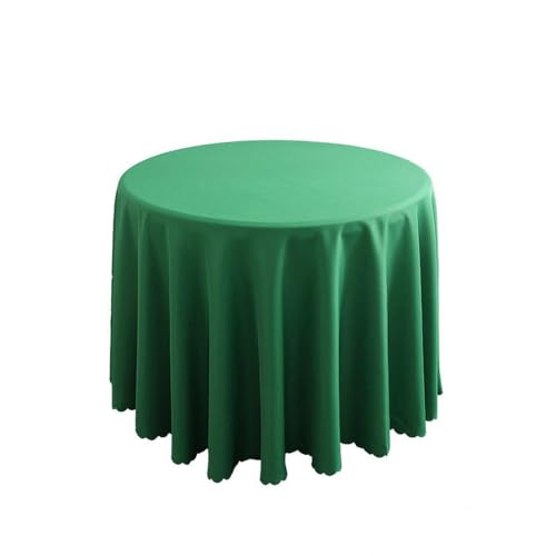 Hochzeitsdekoration, runde Tischdecke, Polyester, einfarbig, für Hotelveranstaltungen, Konferenzräume, Abendessen, Geburtstagsfeiern, Feiertage, Armeegrün, 200 cm rund von CSHWXY