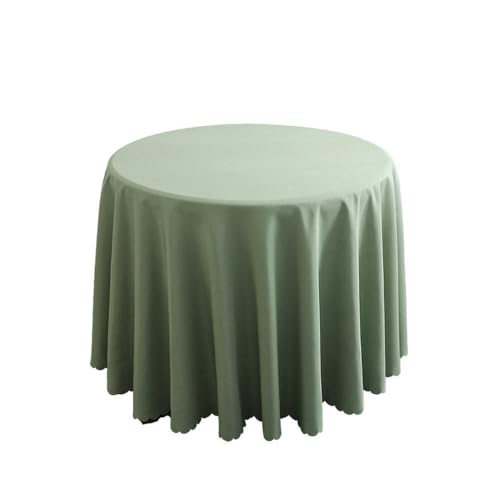Hochzeitsdekoration, runde Tischdecke, Polyester, einfarbig, für Hotelveranstaltungen, Konferenzräume, Abendessen, Geburtstagsfeiern, Feiertage, Mintgrün, 220 cm rund von CSHWXY