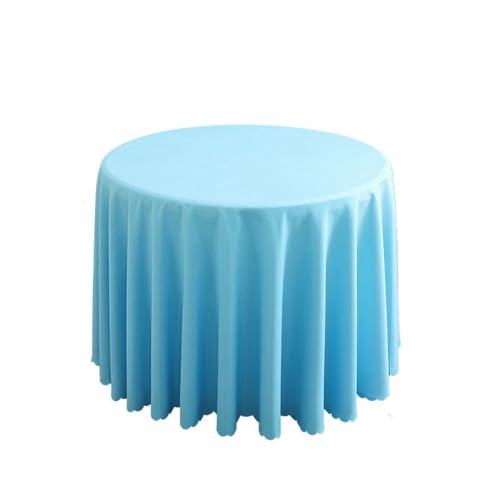 Hochzeitsdekoration, runde Tischdecke, Polyester, einfarbig, für Hotelveranstaltungen, Konferenzräume, Abendessen, Geburtstagsfeiern, Feiertage, Türkis, 300 cm rund Hochzeitsdekoration, runde Tischdecke, Polyester, einfarbig, für Hotelveranstaltungen, Konferenzräume, Abendessen, Geburtstagsfeiern, Feiertage, Türkis, 300 cm rund von CSHWXY