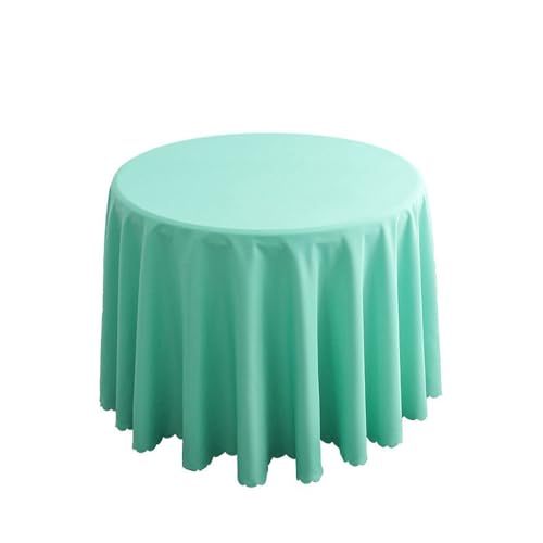 Hochzeitsdekoration, runde Tischdecke, Polyester, einfarbig, für Hotelveranstaltungen, Konferenzräume, Abendessen, Geburtstagsfeiern, Feiertage, grün, 240 cm rund Hochzeitsdekoration, runde Tischdecke, Polyester, einfarbig, für Hotelveranstaltungen, Konferenzräume, Abendessen, Geburtstagsfeiern, Feiertage, grün, 240 cm rund von CSHWXY