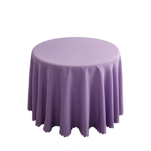 Hochzeitsdekoration, runde Tischdecke, Polyester, einfarbig, für Hotelveranstaltungen, Konferenzräume, Abendessen, Geburtstagsfeiern, Feiertage, violett, 240 cm rund Hochzeitsdekoration, runde Tischdecke, Polyester, einfarbig, für Hotelveranstaltungen, Konferenzräume, Abendessen, Geburtstagsfeiern, Feiertage, violett, 240 cm rund von CSHWXY