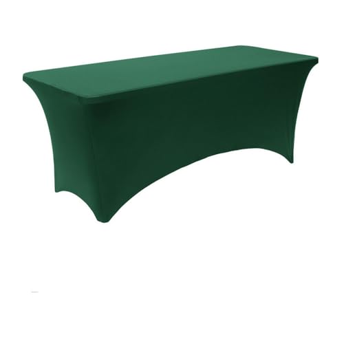 Hochzeitsdekoration Tischdecken Farbe Tischdecke Elastische Bankett Langer Tisch Rechteckig Hotel Geburtstagsfeier Tagungsraum, Dunkelgrün, 4FT 122x60x76cm Größe von CSHWXY