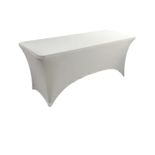 Hochzeitsdekoration Tischdecken Farbe Tischdecke Elastische Bankett Langer Tisch Rechteckig Hotel Geburtstagsfeier Tagungsraum, Elfenbein, 4FT 122x60x76cm Größe von CSHWXY