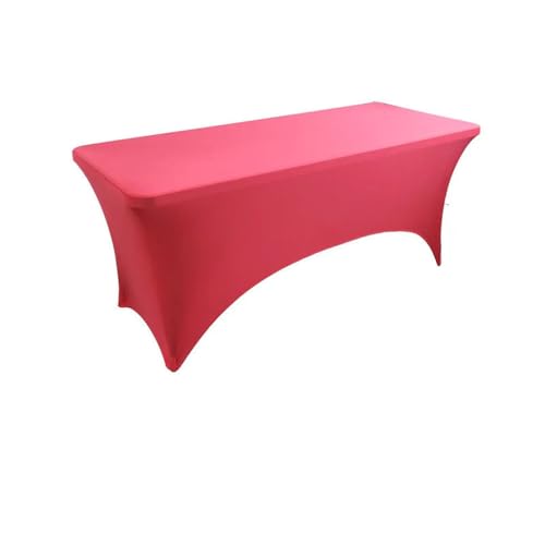 Hochzeitsdekoration Tischdecken Farbe Tischdecke Elastische Bankett Langer Tisch Rechteckig Hotel Geburtstagsfeier Tagungsraum, Fuchsia, 8FT 243x74x76cm Größe von CSHWXY