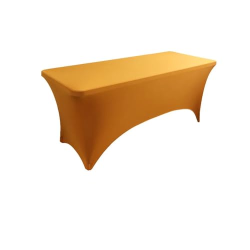 Hochzeitsdekoration Tischdecken Farbe Tischdecke Elastische Bankett Langer Tisch Rechteckig Hotel Geburtstagsfeier Tagungsraum, Gold, 6FT 183x74x76cm Größe von CSHWXY