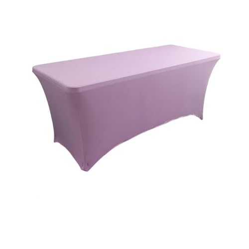Hochzeitsdekoration Tischdecken Farbe Tischdecke Elastische Bankett Langer Tisch Rechteckig Hotel Geburtstagsfeier Tagungsraum, violett, 5FT 153x74x76cm Größe von CSHWXY