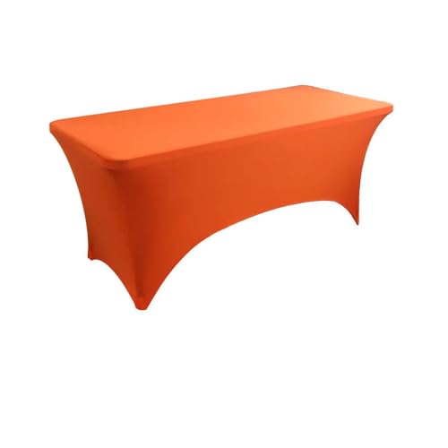 Hochzeitsdekoration Tischdecken Farbe Tischdecke Elastische Bankett Langer Tisch Rechteckig Hotel Geburtstagsfeier Tagungsraum,Orange,5FT 153x74x76cm Größe von CSHWXY