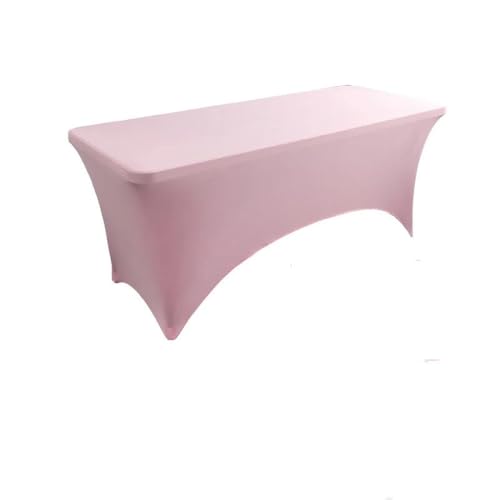 Hochzeitsdekoration Tischdecken Farbe Tischdecke Elastische Bankett Langer Tisch Rechteckig Hotel Geburtstagsfeier Tagungsraum,Rosa,4FT 122x60x76cm Größe von CSHWXY