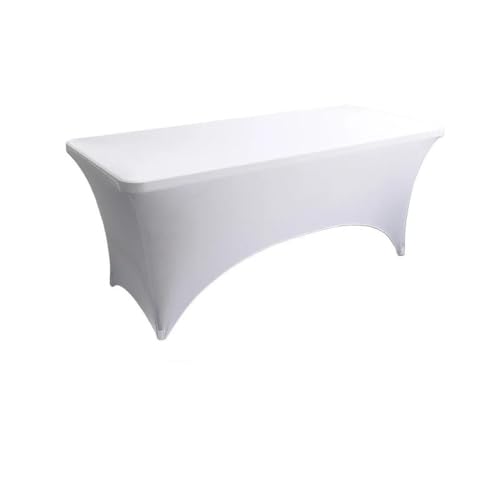 Hochzeitsdekoration Tischdecken Farbe Tischdecke Elastische Bankett Langer Tisch Rechteckig Hotel Geburtstagsfeier Tagungsraum,Weiß,5FT 153x74x76cm Größe von CSHWXY