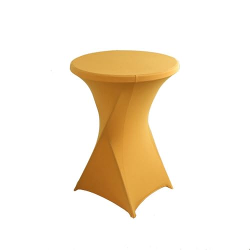 Hotel Hochzeitsdekoration Cocktailbar-Abdeckung Reine Farbe Polyester Runde Bankett elastische Tischdecke,Golden,80x110cm Hotel Hochzeitsdekoration Cocktailbar-Abdeckung Reine Farbe Polyester Runde Bankett elastische Tischdecke,Golden,80x110cm von CSHWXY