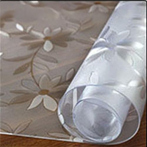 PVC wasserdichte transparente Tischdecke aus weichem Glas für Wohnzimmer, Esszimmer und Couchtisch, Schutz für Heimdekoration, Cosmos, 80 x 150 cm, 31 x 59 Zoll PVC wasserdichte transparente Tischdecke aus weichem Glas für Wohnzimmer, Esszimmer und Couchtisch, Schutz für Heimdekoration, Cosmos, 80 x 150 cm, 31 x 59 Zoll von CSHWXY