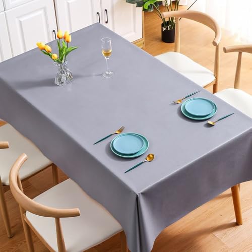 Rechteckige PVC-Tischdecke, Hoteltisch, ölbeständig, wasserdicht, Antifouling-Abdeckung, einfarbige Tischdecke für Mahlzeiten im Freien, B3126H, 140 x 180 cm Rechteckige PVC-Tischdecke, Hoteltisch, ölbeständig, wasserdicht, Antifouling-Abdeckung, einfarbige Tischdecke für Mahlzeiten im Freien, B3126H, 140 x 180 cm von CSHWXY