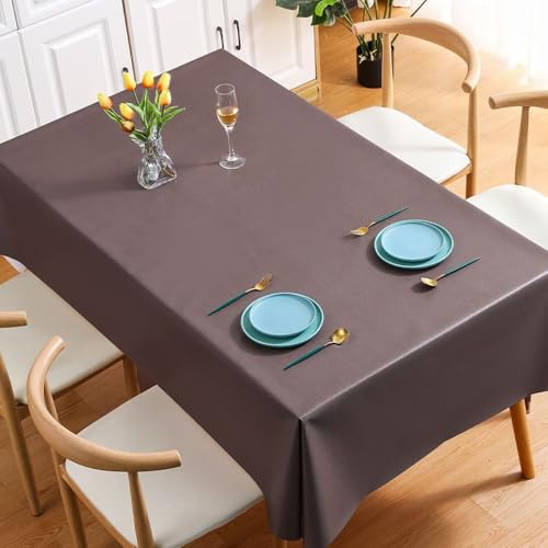 Rechteckige PVC-Tischdecke, Hoteltisch, ölbeständig, wasserdicht, Antifouling-Abdeckung, einfarbige Tischdecke für Mahlzeiten im Freien, B3126K, 140 x 180 cm Rechteckige PVC-Tischdecke, Hoteltisch, ölbeständig, wasserdicht, Antifouling-Abdeckung, einfarbige Tischdecke für Mahlzeiten im Freien, B3126K, 140 x 180 cm von CSHWXY
