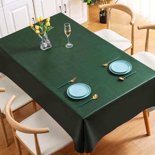 Rechteckige PVC-Tischdecke, Hoteltisch, ölbeständig, wasserdicht, Antifouling-Abdeckung, einfarbige Tischdecke für Mahlzeiten im Freien, B3126M, 120 x 170 cm von CSHWXY