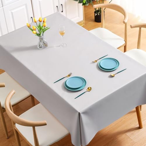 Rechteckige PVC-Tischdecke, Hoteltisch, ölbeständig, wasserdicht, Antifouling-Abdeckung, einfarbige Tischdecke für Mahlzeiten im Freien, B3126MS, 120 x 170 cm Rechteckige PVC-Tischdecke, Hoteltisch, ölbeständig, wasserdicht, Antifouling-Abdeckung, einfarbige Tischdecke für Mahlzeiten im Freien, B3126MS, 120 x 170 cm von CSHWXY