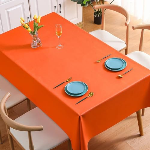Rechteckige PVC-Tischdecke, Hoteltisch, ölbeständig, wasserdicht, Antifouling-Abdeckung, einfarbige Tischdecke für Mahlzeiten im Freien, B3126SH, 120 x 170 cm von CSHWXY