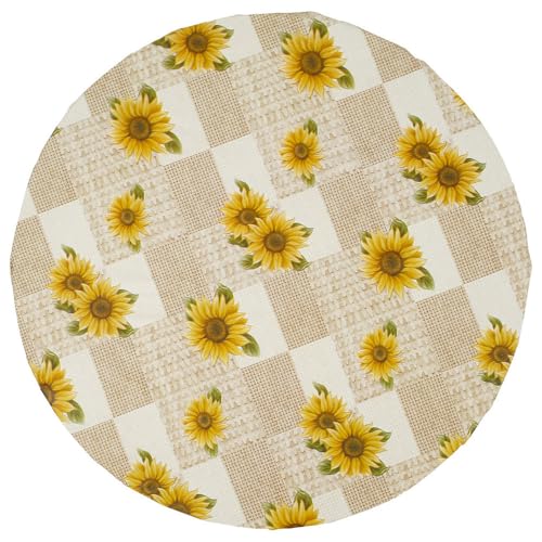 Runde Tischdecke aus PVC, wasserdicht, ölbeständig, elastisch, für Partys, Hochzeiten, Heimdekoration, Küchentisch, Schutzabdeckung, C, 102 bis 112 cm Runde Tischdecke aus PVC, wasserdicht, ölbeständig, elastisch, für Partys, Hochzeiten, Heimdekoration, Küchentisch, Schutzabdeckung, C, 102 bis 112 cm von CSHWXY