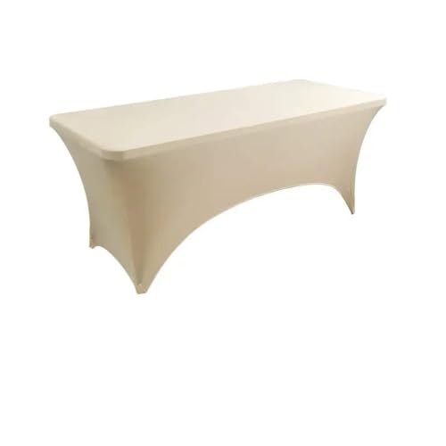 STÜCK Rechteckige Tischdecke Anlass Hochzeit Hotel Geburtstag Enge Passform Waschbar Küche Spandex Tischdecke Dekoration, Beige, 5FT 152 * 76 * 76 cm von CSHWXY