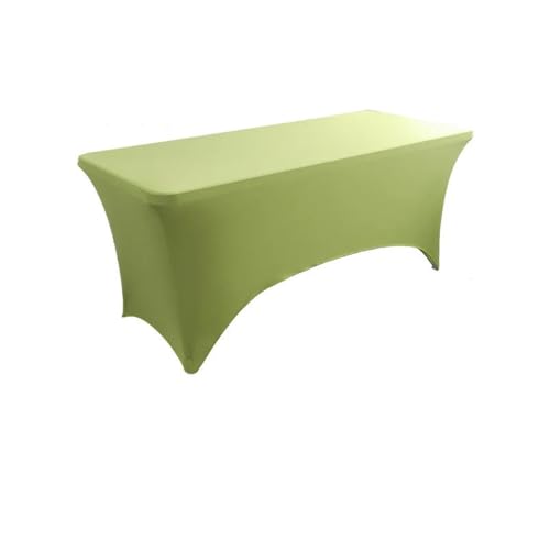 Tischdecken für Hochzeitsdekoration, farbig, elastisch, für Lange Bankette, rechteckig, für Hotel, Geburtstagsfeier, Tagungsraum, Limettengrün, 122 x 60 x 76 cm von CSHWXY
