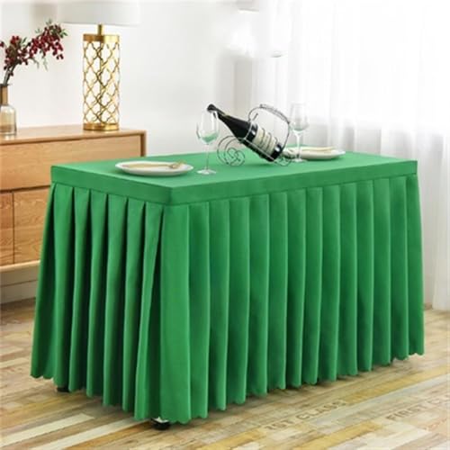 Tischhusse aus Polyester für Esszimmer, Hochzeit, Hotel, einfarbig, Verschiedene Größen optional, grün, 60 x 152 x 74 cm (B x L x H) von CSHWXY
