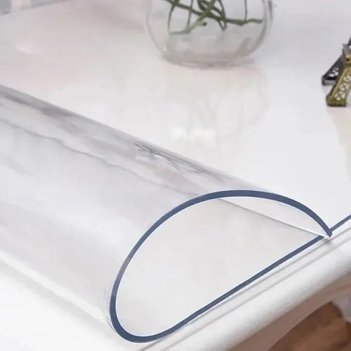 Transparente PVC-Tischdecke, 3,0 mm dick, Schutzfolie, transparent, wasserdicht, ölbeständig, für Zuhause, 3,0 mm, 100 x 200 cm Transparente PVC-Tischdecke, 3,0 mm dick, Schutzfolie, transparent, wasserdicht, ölbeständig, für Zuhause, 3,0 mm, 100 x 200 cm von CSHWXY