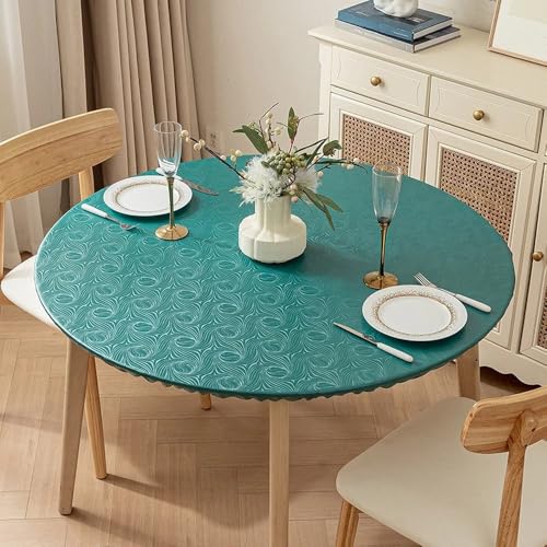 wasserdichte, ölbeständige, runde PVC-Tischdecke mit elastischem Rand, rutschfest, vollständig umhüllend, Party-Tischdecke für die Dekoration von Küchenrestaurants, Stil 7,7, Durchmesser 110 cm wasserdichte, ölbeständige, runde PVC-Tischdecke mit elastischem Rand, rutschfest, vollständig umhüllend, Party-Tischdecke für die Dekoration von Küchenrestaurants, Stil 7,7, Durchmesser 110 cm von CSHWXY