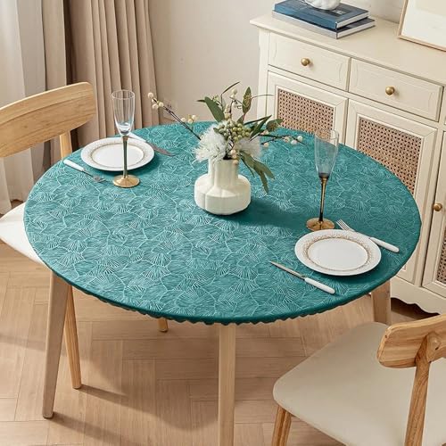 wasserdichte, ölbeständige, runde PVC-Tischdecke mit elastischem Rand, rutschfest, vollständig umhüllend, Party-Tischdecke für die Dekoration von Küchenrestaurants, Stil 9,4, Durchmesser 70 cm wasserdichte, ölbeständige, runde PVC-Tischdecke mit elastischem Rand, rutschfest, vollständig umhüllend, Party-Tischdecke für die Dekoration von Küchenrestaurants, Stil 9,4, Durchmesser 70 cm von CSHWXY