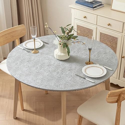 wasserdichte, ölbeständige, runde PVC-Tischdecke mit elastischem Rand, rutschfest, vollständig umhüllend, Party-Tischdecke für die Dekoration von Küchenrestaurants, Stil 9,6, Durchmesser 60 cm wasserdichte, ölbeständige, runde PVC-Tischdecke mit elastischem Rand, rutschfest, vollständig umhüllend, Party-Tischdecke für die Dekoration von Küchenrestaurants, Stil 9,6, Durchmesser 60 cm von CSHWXY