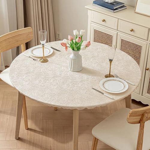 wasserdichte, ölbeständige, runde PVC-Tischdecke mit elastischem Rand, rutschfest, vollständig umhüllend, Party-Tischdecke für die Dekoration von Küchenrestaurants, Stil 9,9, Durchmesser 100 cm wasserdichte, ölbeständige, runde PVC-Tischdecke mit elastischem Rand, rutschfest, vollständig umhüllend, Party-Tischdecke für die Dekoration von Küchenrestaurants, Stil 9,9, Durchmesser 100 cm von CSHWXY