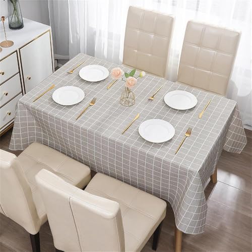 wasserdichte Karierte Tischdecke, ölbeständig, Esstischmatte, Moderne Einrichtung, Dekoration, Home Party, E, 1 Stück wasserdichte Karierte Tischdecke, ölbeständig, Esstischmatte, Moderne Einrichtung, Dekoration, Home Party, E, 1 Stück von CSHWXY