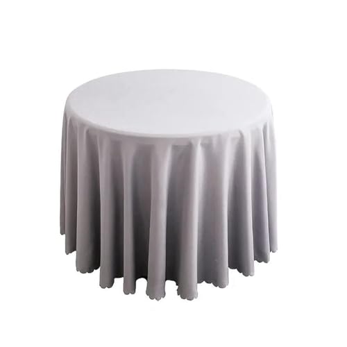 x runde Tischdecke, kreisförmige Tischdecke aus Polyester, blaues Polyester-Tischtuch für Hotelbankette, Geburtstagsfeiern, Tischdekoration, Grau, Durchmesser 220 cm x runde Tischdecke, kreisförmige Tischdecke aus Polyester, blaues Polyester-Tischtuch für Hotelbankette, Geburtstagsfeiern, Tischdekoration, Grau, Durchmesser 220 cm von CSHWXY