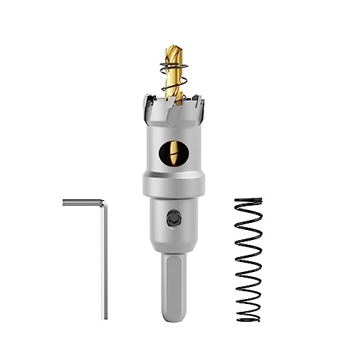 CSOOM Upgrade Hochleistungs-Hartmetall-Lochsäge,TCT Lochschneider.Edelstahl und Metallgitter sind die ideale Wahl (23mm) von CSOOM