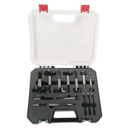 CSOOM 13-teiliges (Ø 6-50mm) Forstner Bohrerset | Holzbearbeitung Bohrer | Präzise Bohrwerkzeuge mit rundem und sechskantigem Schaft | geeignet für Holzbearbeitung, Innenausbau und DIY-Projekte von CSOOM