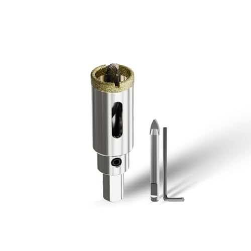 CSOOM 20mm Glasbohrer Lochsäge mit 2*Zentrierbohrer,Bohrkron Fliesenbohrer für Glas, Fliese, keramisches, Marmor, Kalkstein CSOOM 20mm Glasbohrer Lochsäge mit 2*Zentrierbohrer,Bohrkron Fliesenbohrer für Glas, Fliese, keramisches, Marmor, Kalkstein von CSOOM