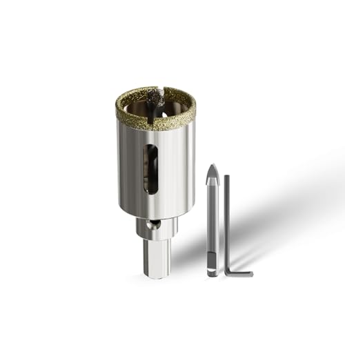 CSOOM 28mm Glasbohrer Lochsäge mit 2*Zentrierbohrer,Bohrkron Fliesenbohrer für Glas, Fliese, keramisches, Marmor, Kalkstein CSOOM 28mm Glasbohrer Lochsäge mit 2*Zentrierbohrer,Bohrkron Fliesenbohrer für Glas, Fliese, keramisches, Marmor, Kalkstein von CSOOM