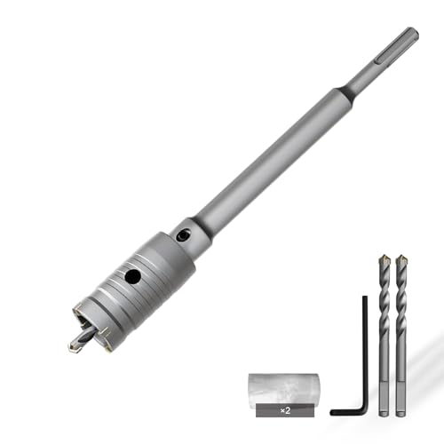 CSOOM Beton-Lochsäge 30 mm mit 220 mm SDS-Plus-Schaft-Verbindungsstange, Hartmetall-Zement-Lochsäge für Beton, Zement, Ziegel, Mauer, Stein CSOOM Beton-Lochsäge 30 mm mit 220 mm SDS-Plus-Schaft-Verbindungsstange, Hartmetall-Zement-Lochsäge für Beton, Zement, Ziegel, Mauer, Stein von CSOOM