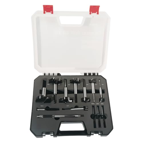 CSOOM Forstner-Bit-Set, Forstnerbohrer für Holz, Schlangenöffner, Sechskantgriff, Bohrwerkzeug für Hartholz, Weichholz, Kunststoff, Sperrholz, 13 Stück CSOOM Forstner-Bit-Set, Forstnerbohrer für Holz, Schlangenöffner, Sechskantgriff, Bohrwerkzeug für Hartholz, Weichholz, Kunststoff, Sperrholz, 13 Stück von CSOOM