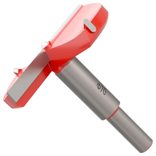 CSOOM Forstnerbohrer 70mm - Forstner Bohrer für Holz, Forstner Bits mit Rundschaft, Zubehör Bohrmaschine von CSOOM