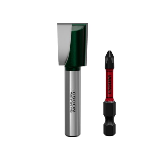 CSOOM 8mm Schaft Professional Bodenreinigung Fräser, mit Schlagmagnetbits, Schaftfräser, Holzbearbeitungswerkzeug Bit (15mm) CSOOM 8mm Schaft Professional Bodenreinigung Fräser, mit Schlagmagnetbits, Schaftfräser, Holzbearbeitungswerkzeug Bit (15mm) von CSOOM