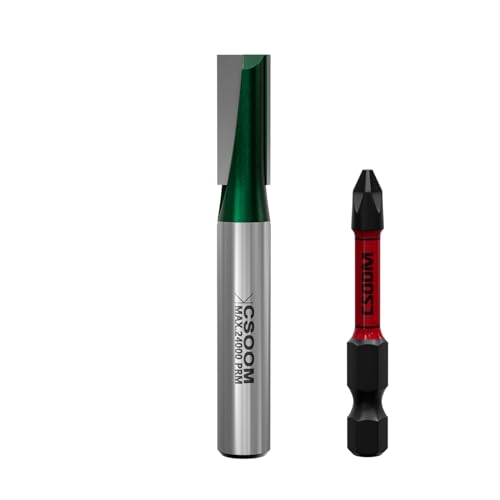 CSOOM 8mm Schaft Professional Bodenreinigung Fräser, mit Schlagmagnetbits, Schaftfräser, Holzbearbeitungswerkzeug Bit (8mm) CSOOM 8mm Schaft Professional Bodenreinigung Fräser, mit Schlagmagnetbits, Schaftfräser, Holzbearbeitungswerkzeug Bit (8mm) von CSOOM